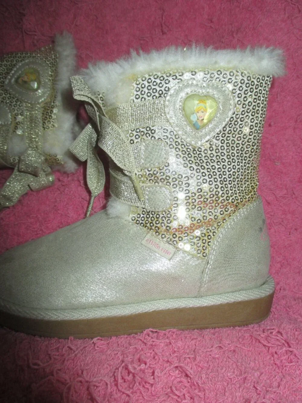 Stride Rite Girls Disney Cinderella Cozy Boot Winter Size 10M